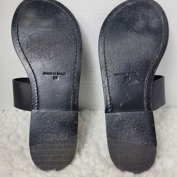 Tkees Dem Womens Slide Size 8 Black Sandals - Picture 8 of 9